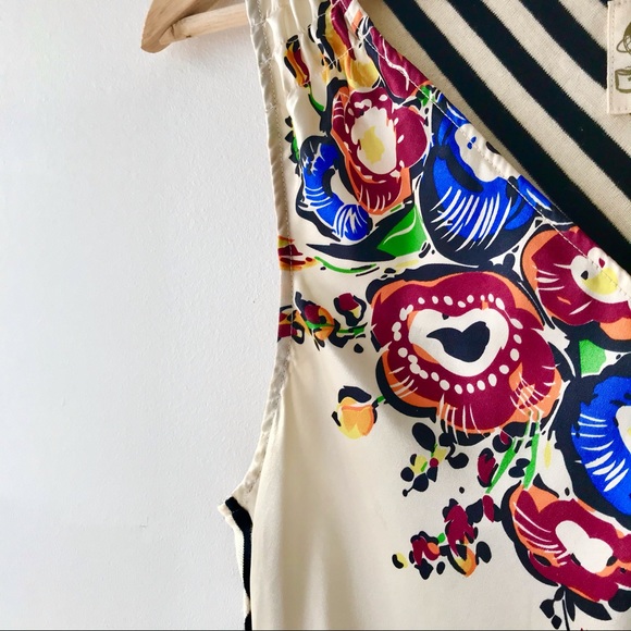 Anthropologie Silk Floral & Striped Top by “Tiny” - Picture 8 of 16